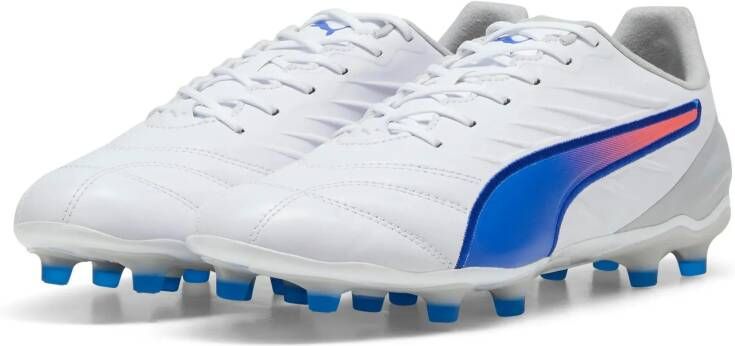 PUMA King Pro Gras Kunstgras Voetbalschoenen (MG) Wit Blauw Lichtroze