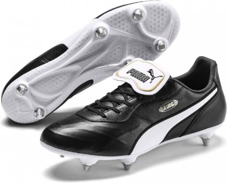 PUMA KING Top Ijzeren Nop Voetbalschoenen (SG) Zwart Wit