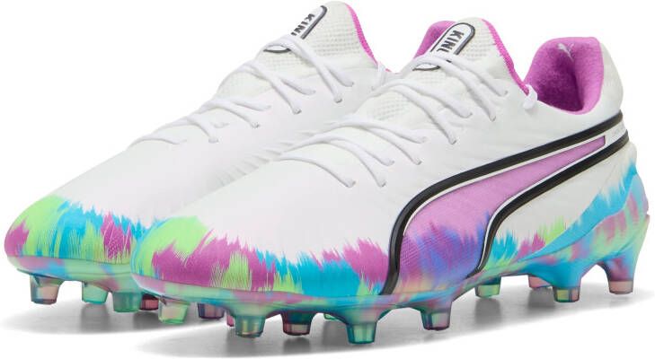 PUMA King Ultimate Brilliance Gras Kunstgras Voetbalschoenen (MG) Dames Wit Paars Blauw