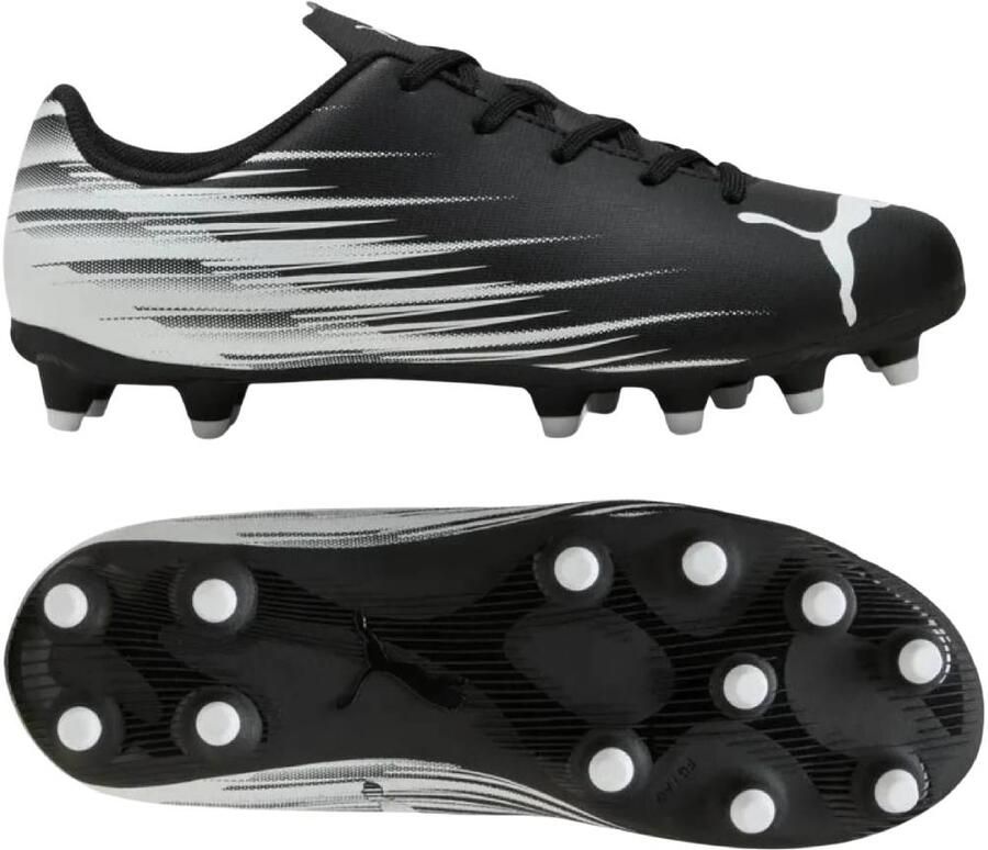 PUMA Attacanto II Gras Kunstgras Voetbalschoenen (MG) Kids Zwart Wit - Foto 6