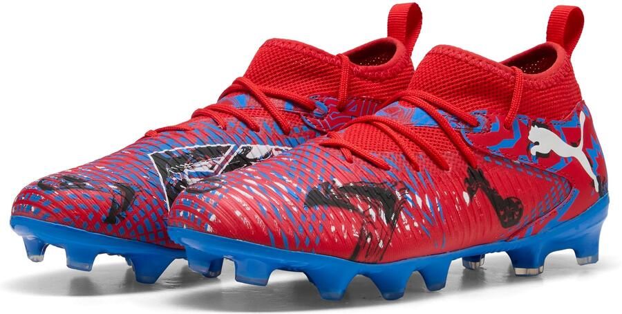PUMA Future 8 Match Playmakers Gras Kunstgras Voetbalschoenen (MG) Kids Rood Blauw Zwart - Foto 2