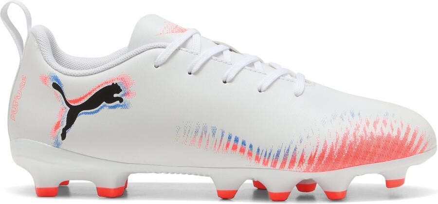 PUMA Future 8 Play Gras Kunstgras Voetbalschoenen (MG) Kids Wit Felrood Blauw - Foto 5