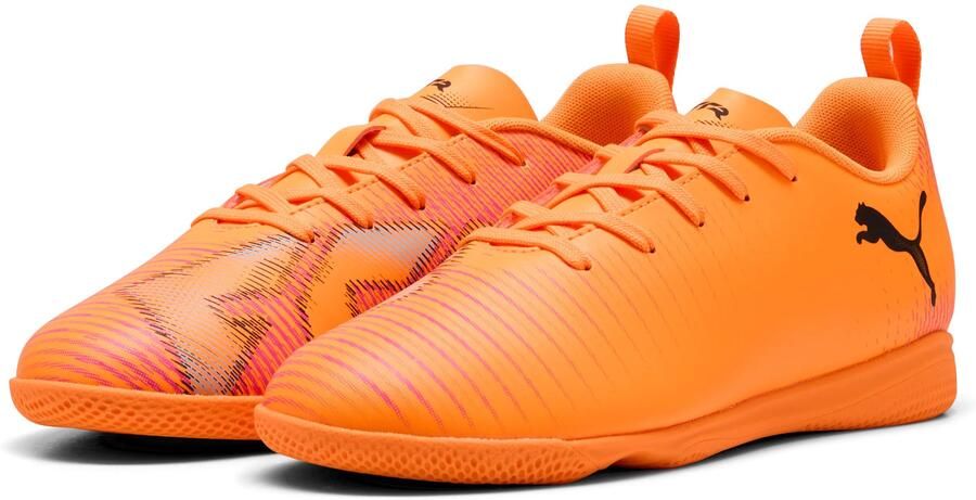 PUMA Future 8 Play Zaalvoetbalschoenen (IN) Kids Oranje Roze Zwart