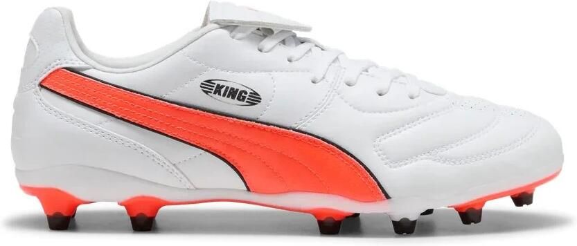 PUMA King Liga Gras Kunstgras Voetbalschoenen (MG) Wit Oranje Zwart - Foto 2
