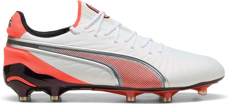 PUMA King Ultimate Gras Kunstgras Voetbalschoenen (MG) Wit Felrood Zwart - Foto 2