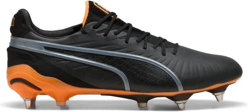 PUMA King Ultimate IJzeren-Nop Voetbalschoenen (SG) Zwart Oranje Zilver - Foto 2