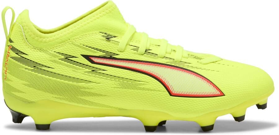 PUMA Ultra 6 Match Gras Kunstgras Voetbalschoenen (MG) Kids Neongeel Rood Zwart - Foto 4