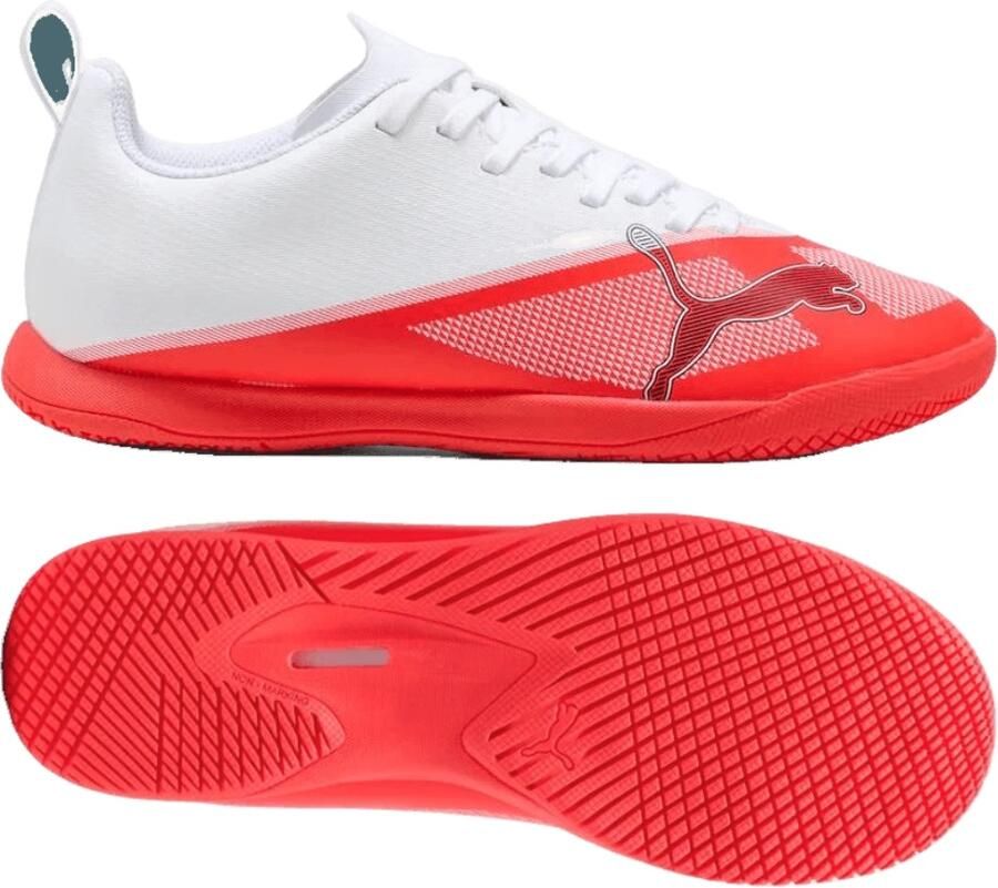 PUMA Ultra 7 Play Zaalvoetbalschoenen (IN) Kids Wit Felrood Zwart