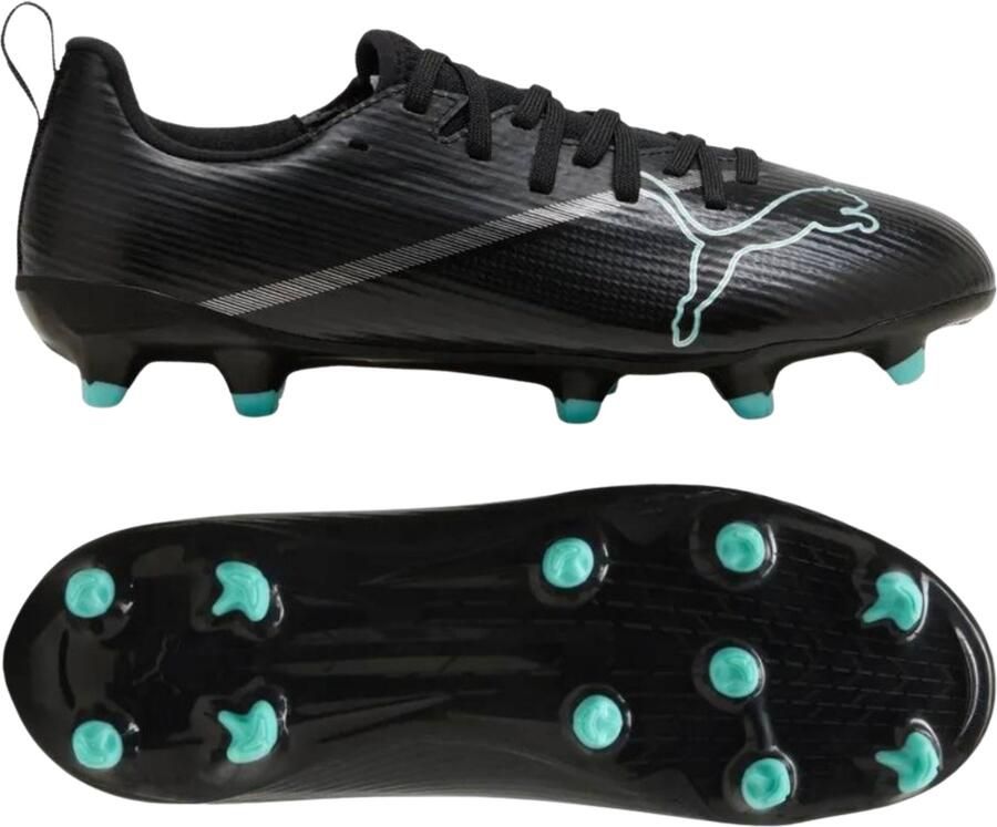 PUMA Ultra Nitro 7 Match Gras Kunstgras Voetbalschoenen (MG) Kids Zwart Intense Mint