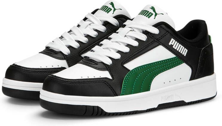 PUMA Rebound Joy Low Sneakers Kids Wit Zwart Groen