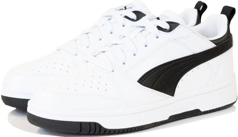 PUMA Rebound V6 Low Sneakers Kids Wit Zwart Wit