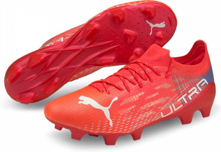 PUMA Ultra 1.3 Gras Kunstgras Voetbalschoenen(MG)Rood Wit