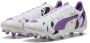 PUMA Ultra 5 Match Forever Gras Kunstgras Voetbalschoenen (MG) Wit Paars Zwart - Thumbnail 2
