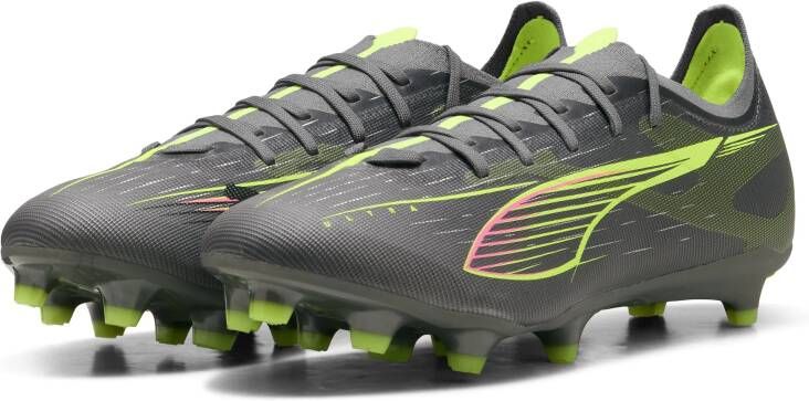 PUMA Ultra 5 Match Gras Kunstgras Voetbalschoenen (MG) Donkergrijs Geel Roze - Foto 4