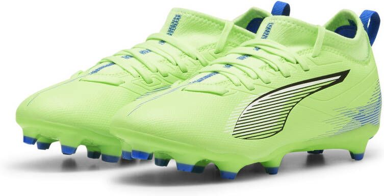 PUMA Ultra 5 Match Gras Kunstgras Voetbalschoenen (MG) Kids Groen Blauw Zwart Wit
