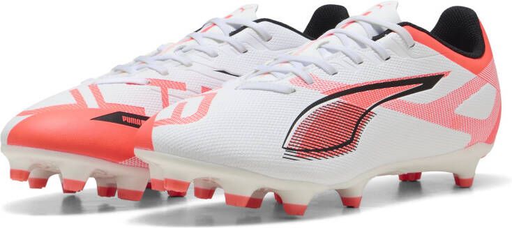 PUMA Ultra 5 Play Gras Kunstgras Voetbalschoenen (MG) Wit Zwart Rood