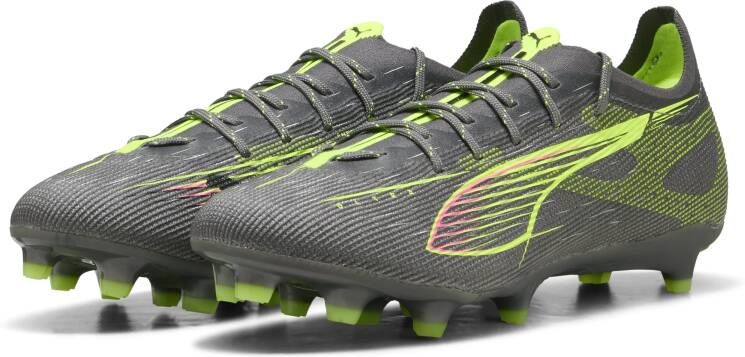 PUMA Ultra 5 Pro Gras Kunstgras Voetbalschoenen (MG) Donkergrijs Geel Roze