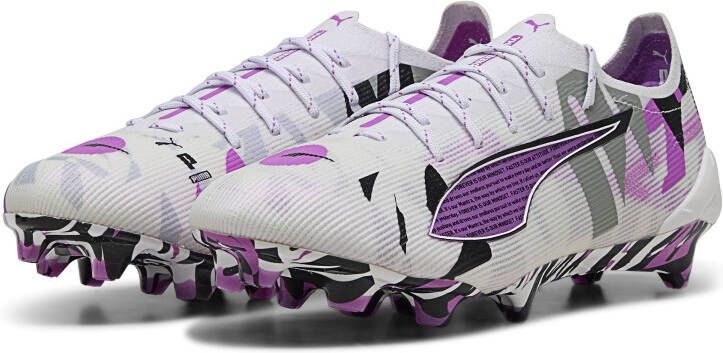 PUMA Ultra 5 Ultimate Forever Gras Voetbalschoenen (FG) Wit Paars Zwart