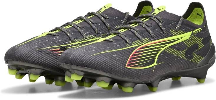 PUMA Ultra 5 Ultimate Gras Voetbalschoenen (FG) Donkergrijs Geel Roze