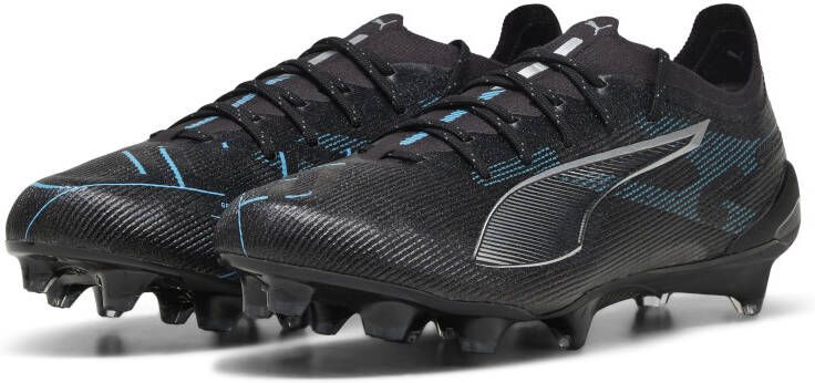 PUMA Ultra 5 Ultimate Gras Voetbalschoenen (FG) Zwart Zilver Blauw