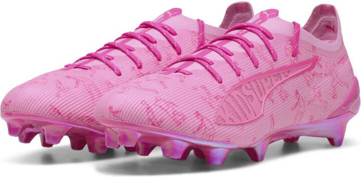 PUMA Ultra 5 Ultimate X KidSuper Gras Voetbalschoenen (FG) Roze