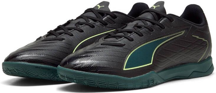PUMA Ultra 6 Play Zaalvoetbalschoenen (IN) Zwart Donkergroen Lichtgroen