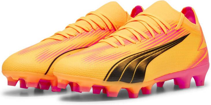 PUMA Ultra Match Gras Kunstgras Voetbalschoenen (MG) Oranje Zwart Roze - Foto 7