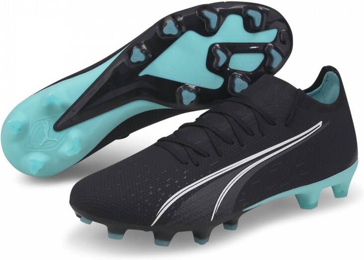 PUMA Ultra Match Gras Kunstgras Voetbalschoenen (MG) Zwart Wit Blauw