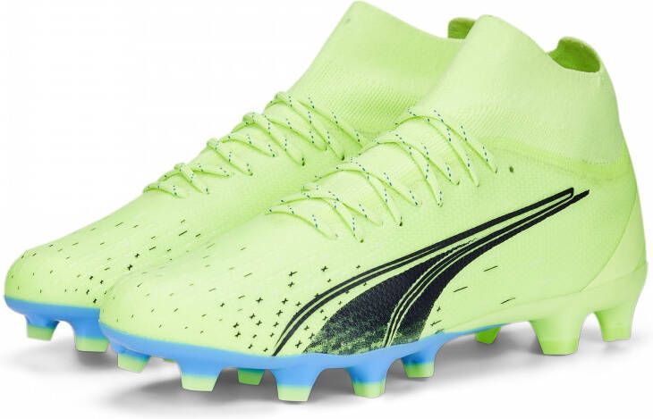 PUMA Ultra Pro Gras Kunstgras Voetbalschoenen (MG) Lichtgroen Zwart Blauw