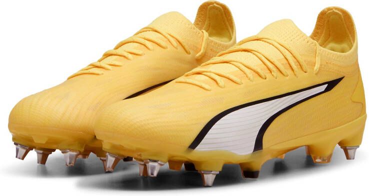 PUMA Ultra Ultimate IJzeren-Nop Voetbalschoenen (SG) Geel Wit Zwart