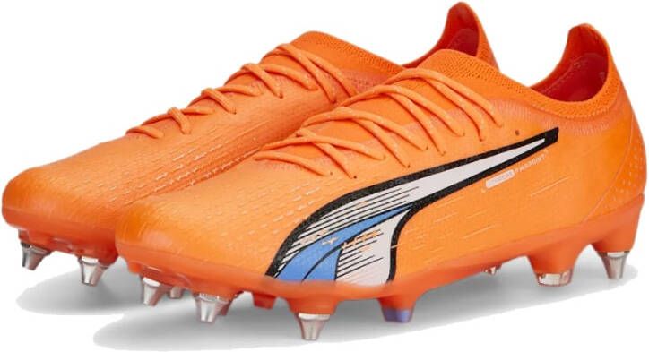 PUMA Ultra Ultimate IJzeren-Nop Voetbalschoenen (SG) Oranje Wit Blauw