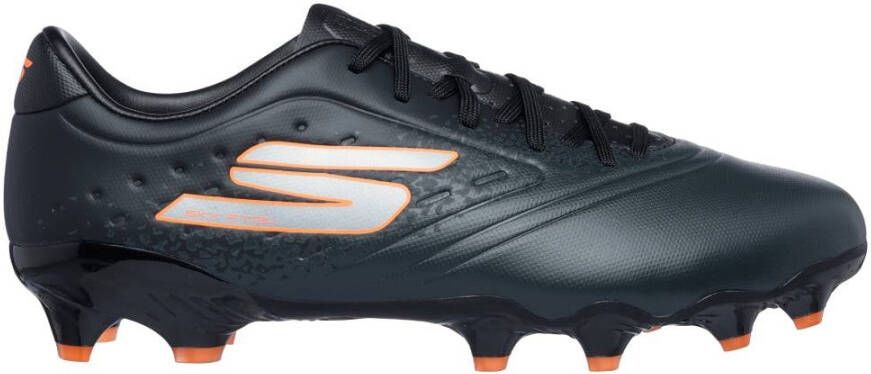 Skechers Razor 1.5 Academy Gras Voetbalschoenen (FG) Zwart Oranje