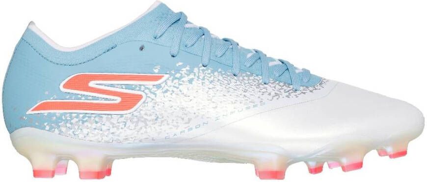 Skechers Razor 1.5 Elite Gras Voetbalschoenen (FG) Wit Blauw Oranje