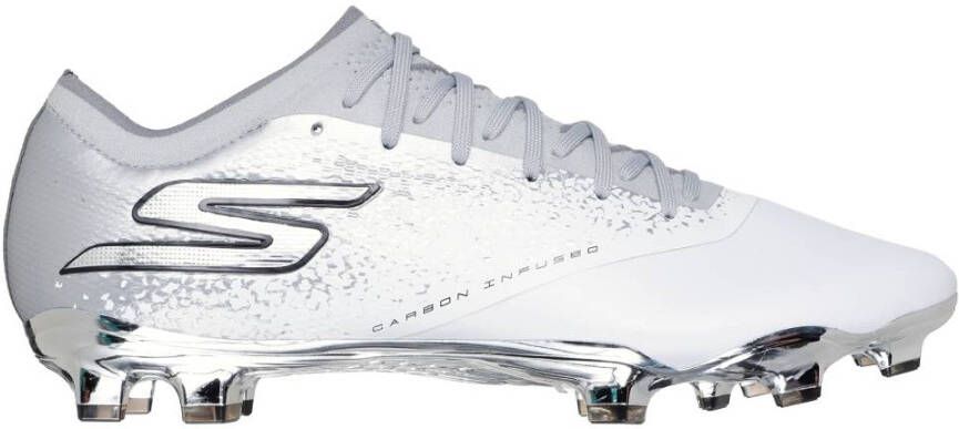 Skechers Razor 1.5 Elite Gras Voetbalschoenen (FG) Wit Zilver Zwart