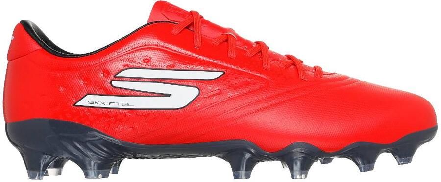 Skechers Razor 1.5 Academy Gras Voetbalschoenen (FG) Rood Zwart Wit