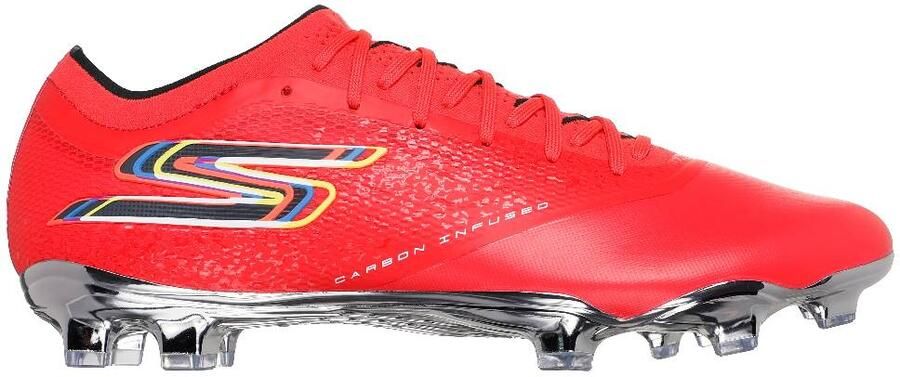 Skechers Razor 1.5 Elite Gras Voetbalschoenen (FG) Rood Zilver Multicolor
