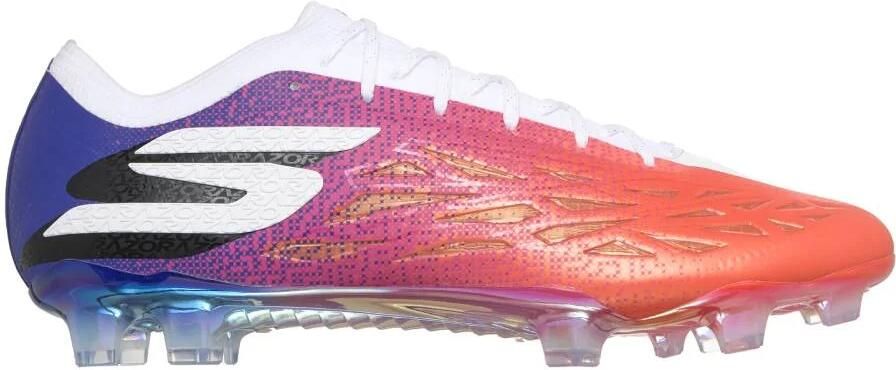 Skechers Razor 2 Elite Gras Voetbalschoenen (FG) Wit Felrood Blauw Roze