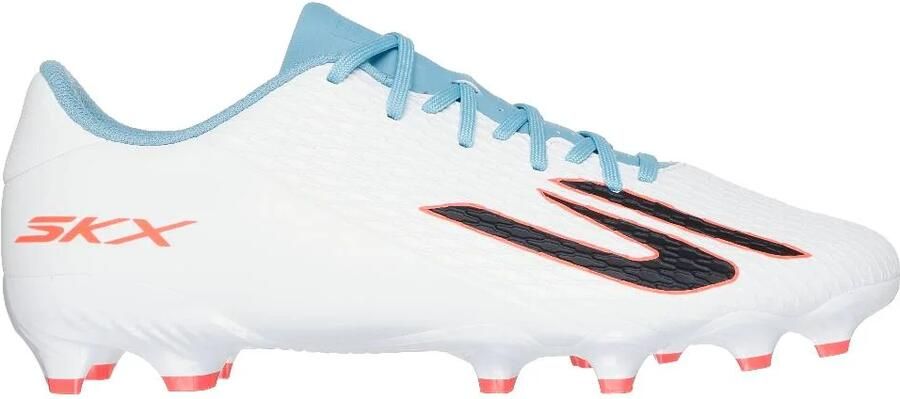 Skechers SKX_2 Club Gras Kunstgras Voetbalschoenen (MG) Wit Blauw Oranje