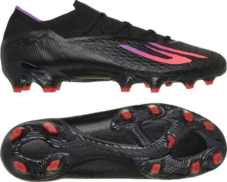Skechers SKX_2 Elite Gras Voetbalschoenen (FG) Zwart Paars Neon
