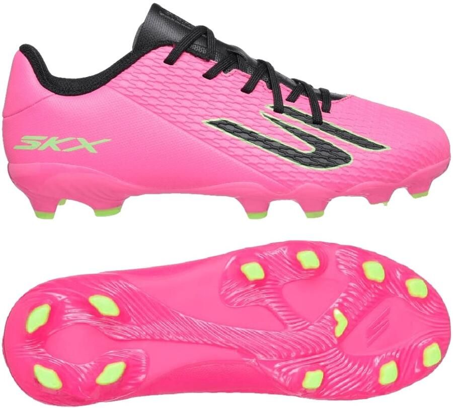 Skechers SKX_2 Gras Kunstgras Voetbalschoenen (MG) Kids Roze Zwart