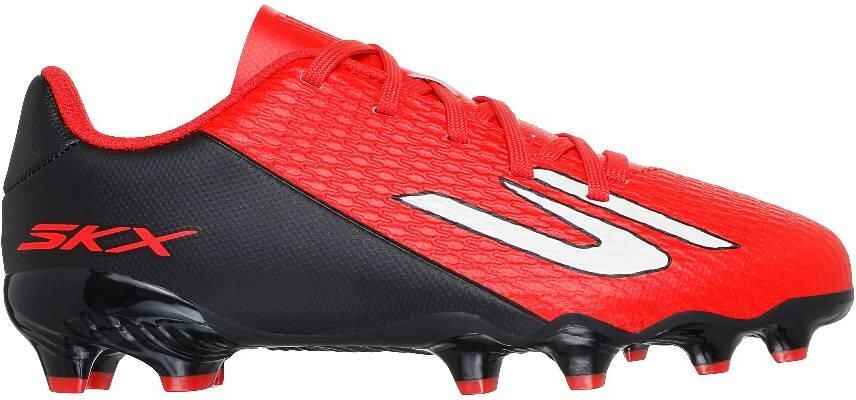 Skechers SKX_2 High Academy Gras Voetbalschoenen (FG) Kleuters Rood Zwart Wit