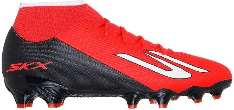 Skechers SKX_2 High Academy Gras Voetbalschoenen (FG) Rood Zwart Wit