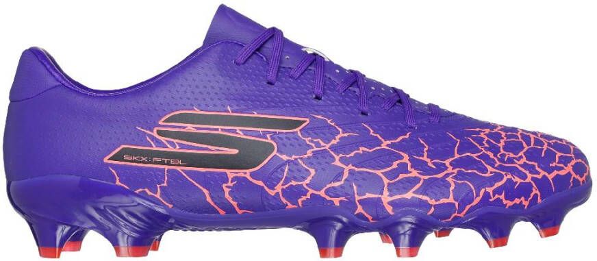 Skechers SKX_1.5 Academy Gras Voetbalschoenen (FG) Paars Oranje Zwart