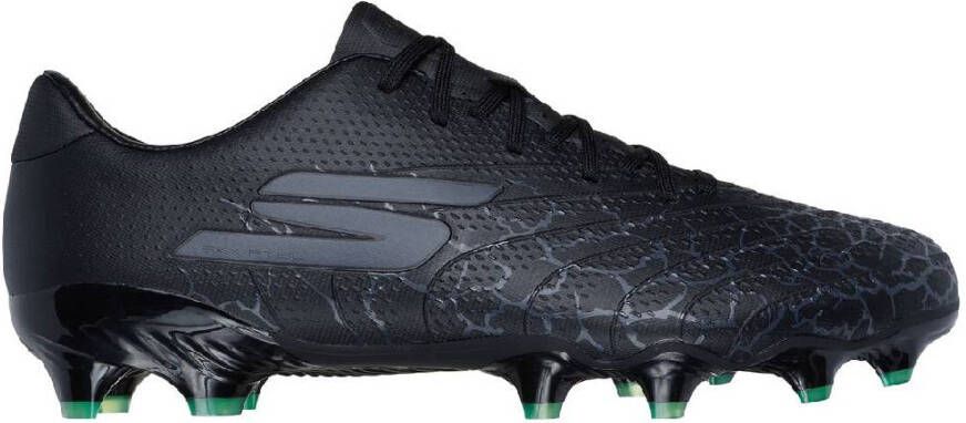 Skechers SKX_1.5 Academy Gras Voetbalschoenen (FG) Zwart Zilver