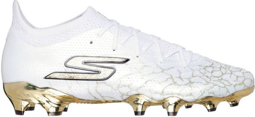 Skechers SKX_1.5 Elite Gras Voetbalschoenen (FG) Wit Goud Zwart