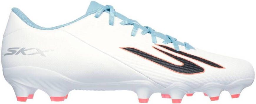 Skechers SKX_2 Academy Gras Voetbalschoenen (FG) Wit Blauw Oranje