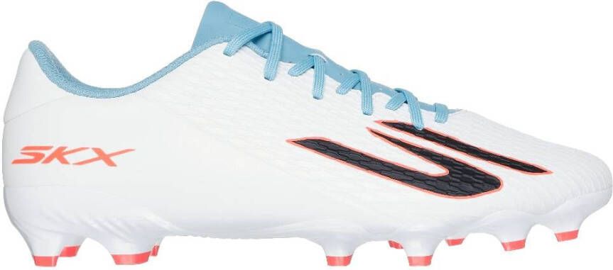 Skechers SKX_2 Club Gras Kunstgras Voetbalschoenen (MG) Wit Blauw Oranje