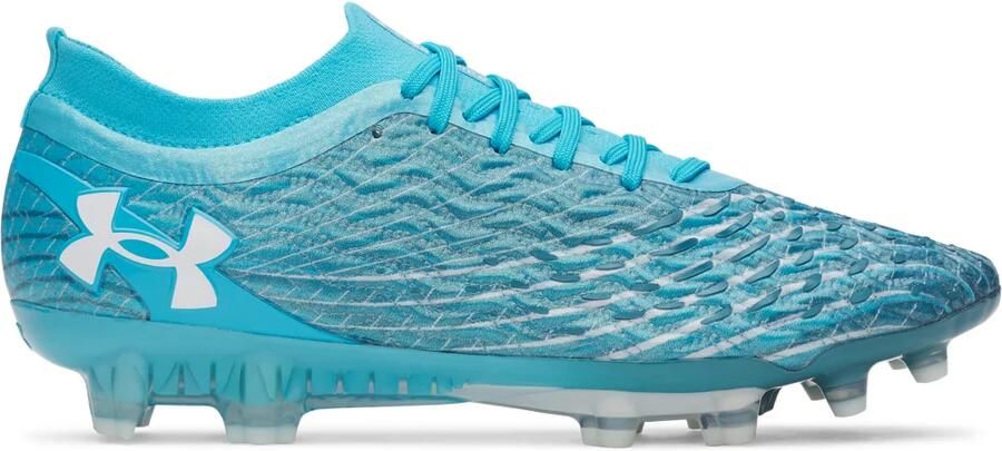 Under Armour Magnetico Elite 5 Gras Voetbalschoenen (FG) Azuurblauw Wit