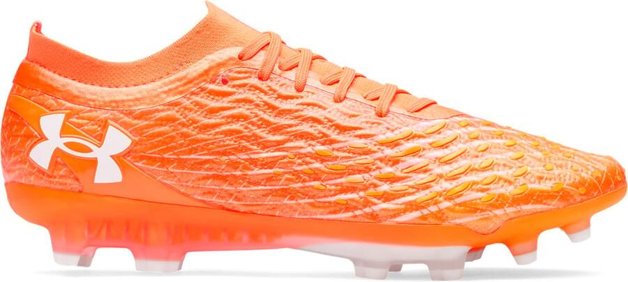 Under Armour Magnetico Elite 5 Gras Voetbalschoenen (FG) Oranje Wit