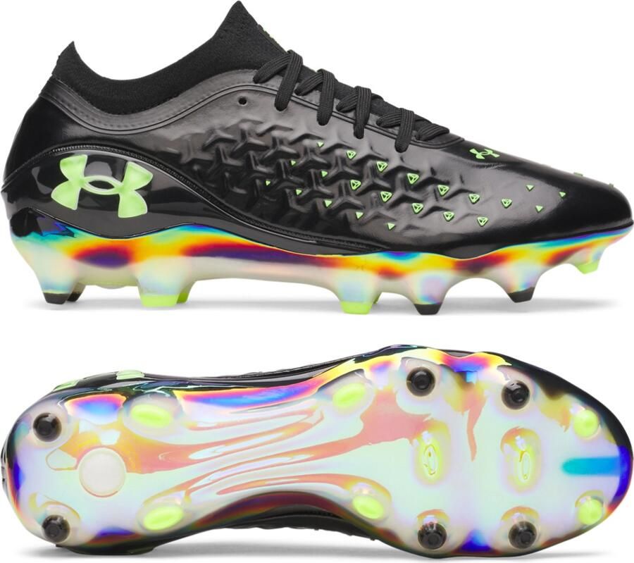 Under Armour Magnetico Elite 6 RCS Gras Voetbalschoenen (FG) Zwart Metallic Black Neongroen